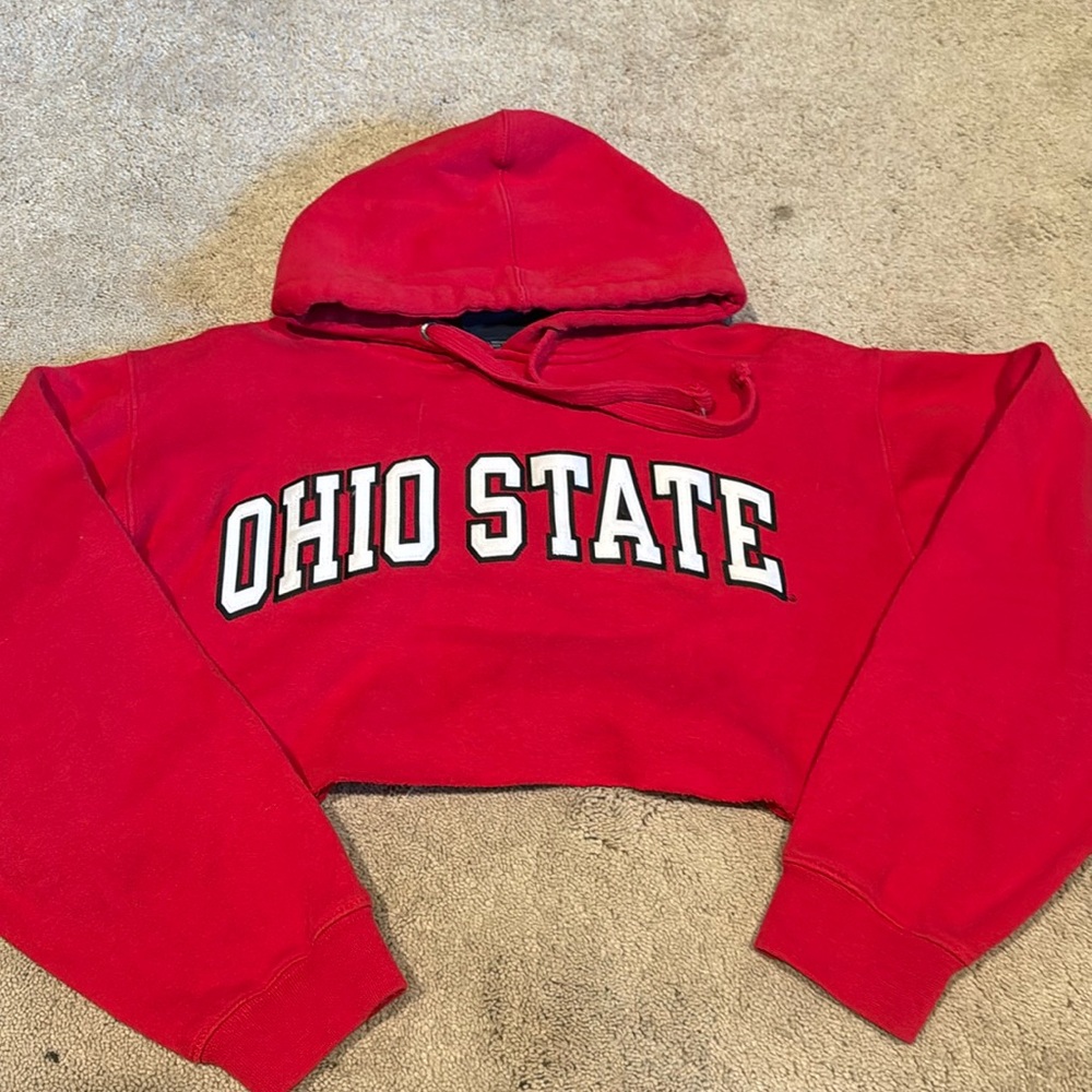Ohio State Cropped Hoodie